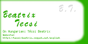 beatrix tecsi business card